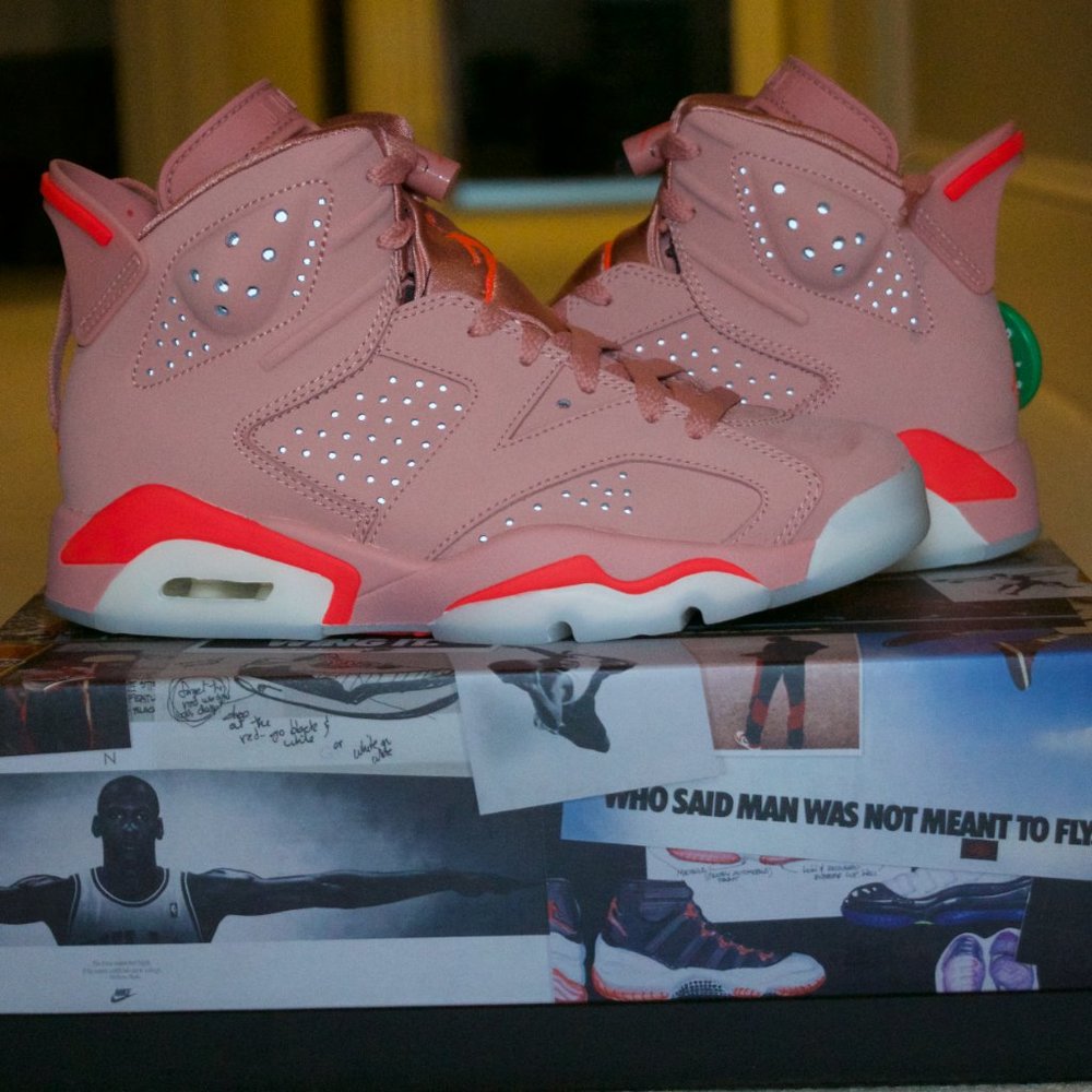 Air Jordan 6 Retro Aleali May NGR Pink Womens